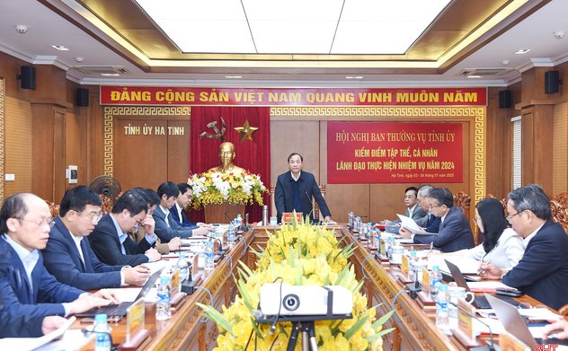 Ban Thường vụ Tỉnh ủy hoàn thành kiểm điểm tập thể, cá nhân lãnh đạo thực hiện nhiệm vụ năm 2024 