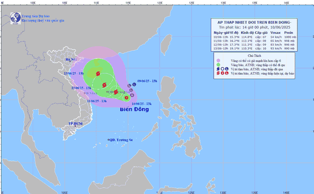 Chủ động ứng phó với áp thấp nhiệt đới có khả năng mạnh lên thành bão