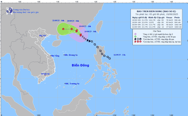Tin nhanh về bão số 8, cảnh báo mưa lớn khu vực Hà Tĩnh 