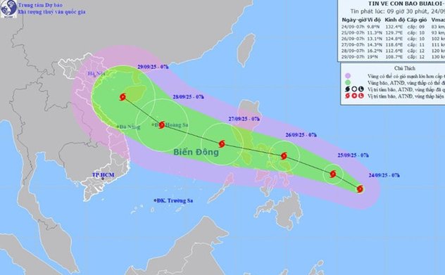 Theo dõi diễn biến, chủ động ứng phó với bão Bualoi gần Biển Đông