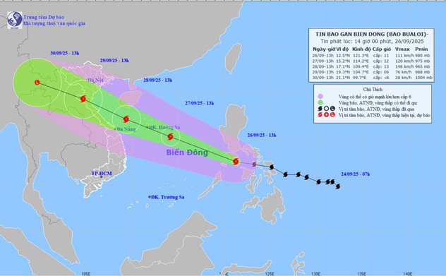 Bão Bualoi gây gió giật cấp 14, cảnh báo mưa lớn khu vực Hà Tĩnh