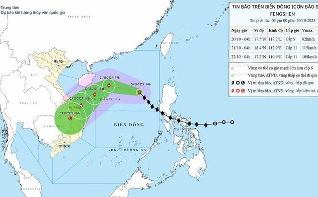 Hoàn lưu bão Fengshen sẽ gây mưa lớn từ Hà Tĩnh - Quảng Ngãi