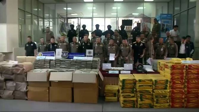 Thái Lan thu giữ lượng ma túy đá trị giá 71 triệu USD