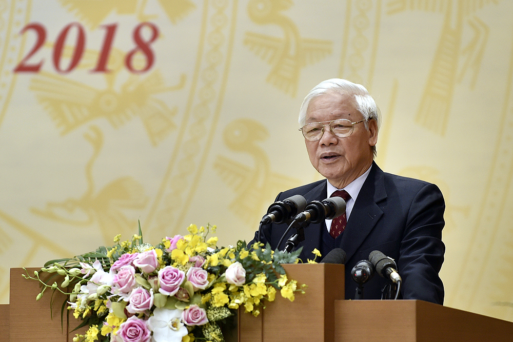 Tổng Bí thư, Chủ tịch nước Nguyễn Phú Trọng: Phấn đấu năm 2019 đạt kết quả cao hơn năm 2018