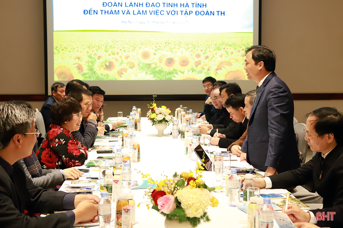Thành lập tổ công tác hỗ trợ triển khai dự án Tập đoàn TH đầu tư vào Hà Tĩnh