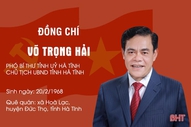 Quá trình công tác của đồng chí Võ Trọng Hải - Chủ tịch UBND tỉnh Hà Tĩnh