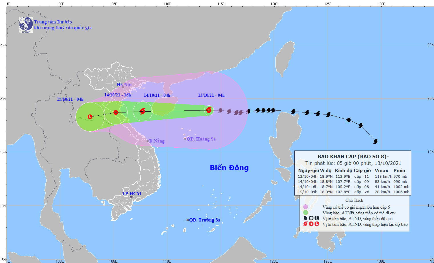Ảnh hưởng của bão số 8, dự báo khu vực Hà Tĩnh có mưa to và dông