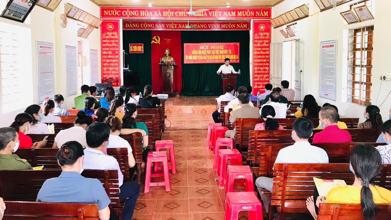 Sơn Kim 2 hưởng ứng ngày pháp luật Việt Nam và nâng cao công tác hòa giải cơ sở, sử dụng dịch vụ công mức độ 3, mức độ 4