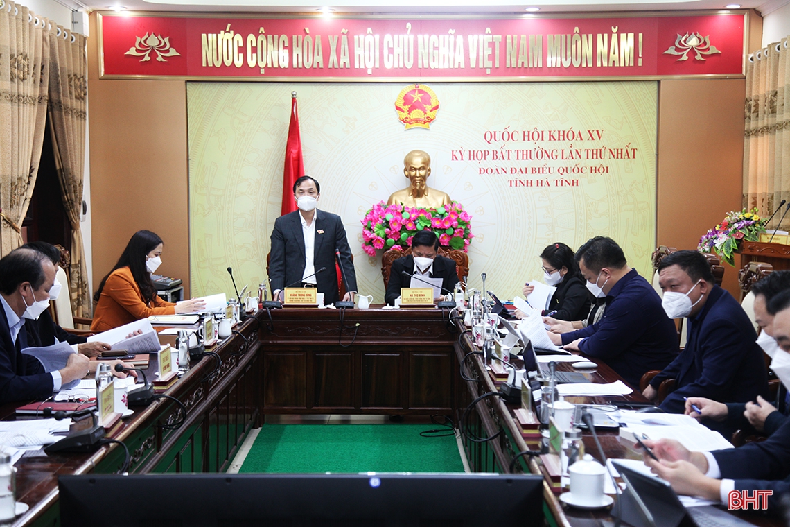 Đoàn đại biểu Quốc hội Hà Tĩnh góp ý sửa đổi 8 dự án luật quan trọng