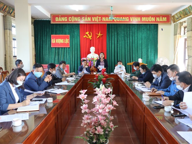 Hội nghị giao ban soát xét mức độ đạt chuẩn các tiêu chí xã đăng ký nông thôn mới nâng cao năm 2022 tại Vượng Lộc