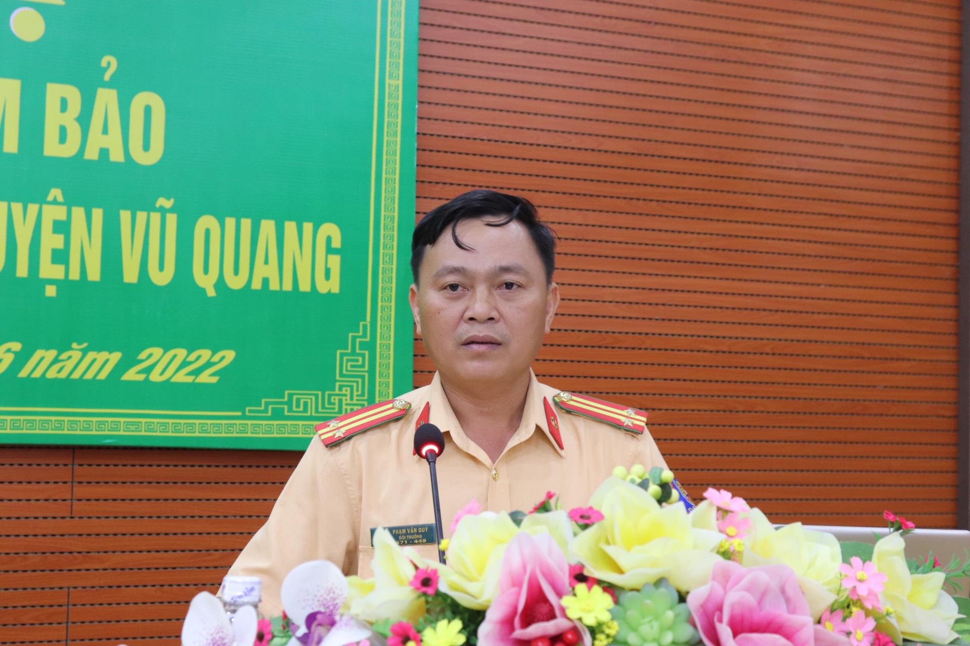 Phổ biến, nâng cao kiến thức pháp luật ATGT cho cán bộ các cấp trên địa bàn Huyện Vũ Quang