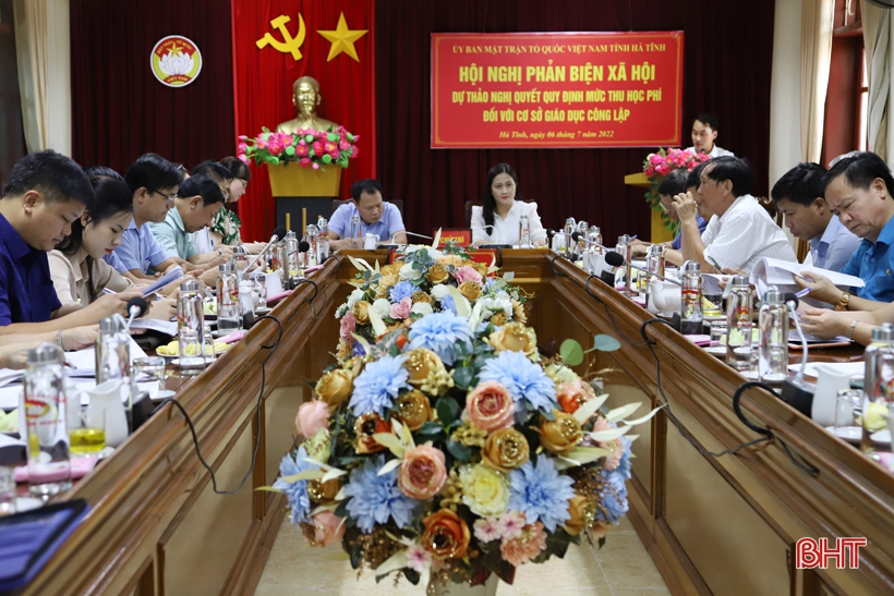 Mặt trận Tổ quốc tỉnh Hà Tĩnh phản biện dự thảo quy định mức thu học phí