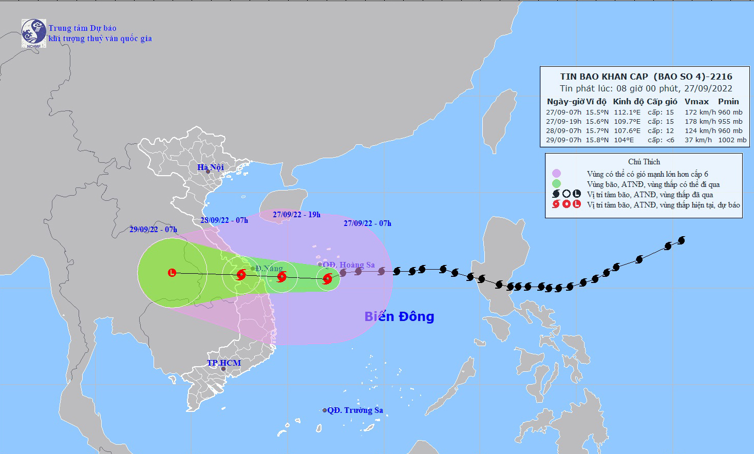 Thông tin mới về bão số 4 trên biển Đông