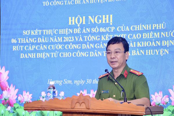Hương Sơn sơ kết 6 tháng đầu năm 2023 về triển khai thực hiện Đề án 06 của Chính phủ
