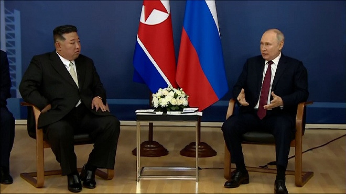 Nội dung chính cuộc hội đàm hơn 1 giờ giữa ông Putin và ông Kim Jong Un