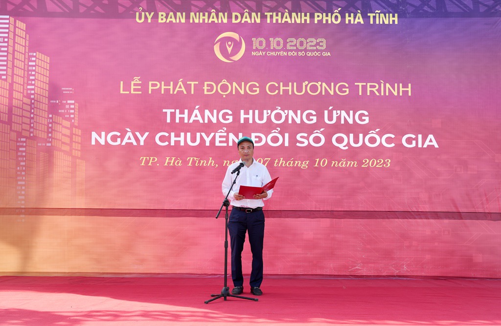 TP Hà Tĩnh tổ chức lễ phát động chương trình Tháng hưởng ứng Ngày Chuyển đổi số quốc gia năm 2023