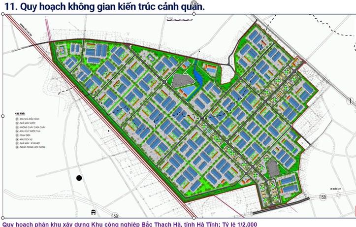 Hà Tĩnh phê duyệt điều chỉnh cục bộ Bản đồ quy hoạch tổng mặt bằng sử dụng đất thuộc Đồ án Quy hoạch phân khu xây dựng Khu công nghiệp Bắc Thạch Hà, tỷ lệ 1/2.000