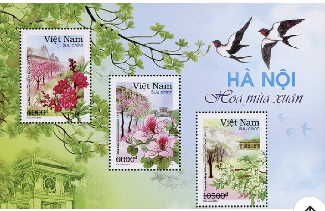Bộ Thông tin và Truyền thông phát hành bộ tem “Hà Nội 12 mùa hoa”