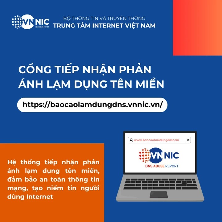 Trung tâm Internet Việt Nam ra mắt Cổng tiếp nhận phản ánh lạm dụng tên miền