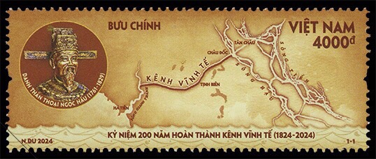 Phát hành bộ tem “Kỷ niệm 200 năm hoàn thành kênh Vĩnh Tế (1824-2024)”