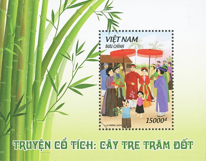 Bộ TT&TT phát hành bộ tem “Truyện cổ tích Việt Nam: Cây tre trăm đốt”