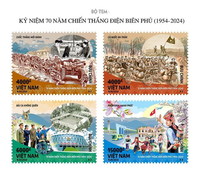 Bộ TT&TT phát hành bộ tem kỷ niệm 70 năm chiến thắng Điện Biên Phủ