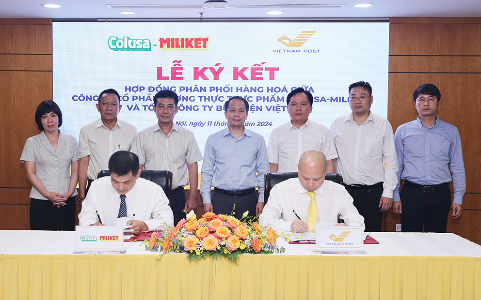 Lễ ký kết hợp tác giữa Bưu điện Việt Nam và Công ty Cổ phần Lương thực thực phẩm Colusa – Miliket