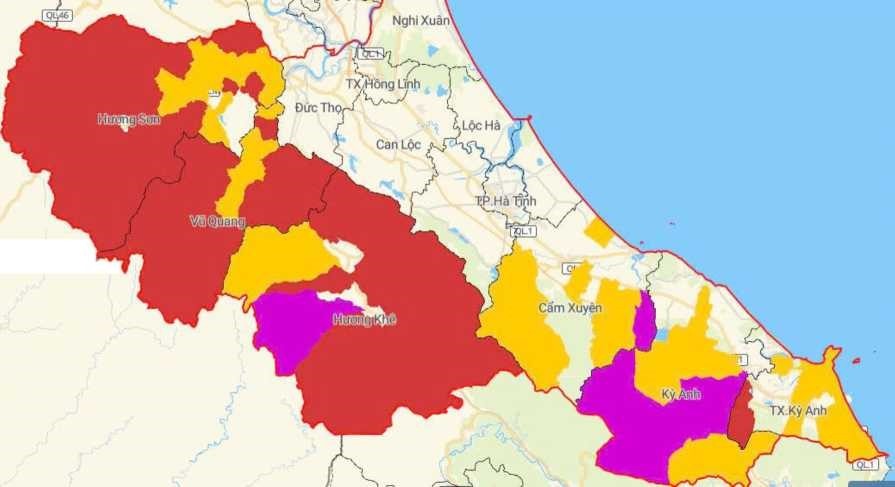 Chi tiết các khu vực nguy cơ cao lũ quét, sạt lở đất ở Hà Tĩnh