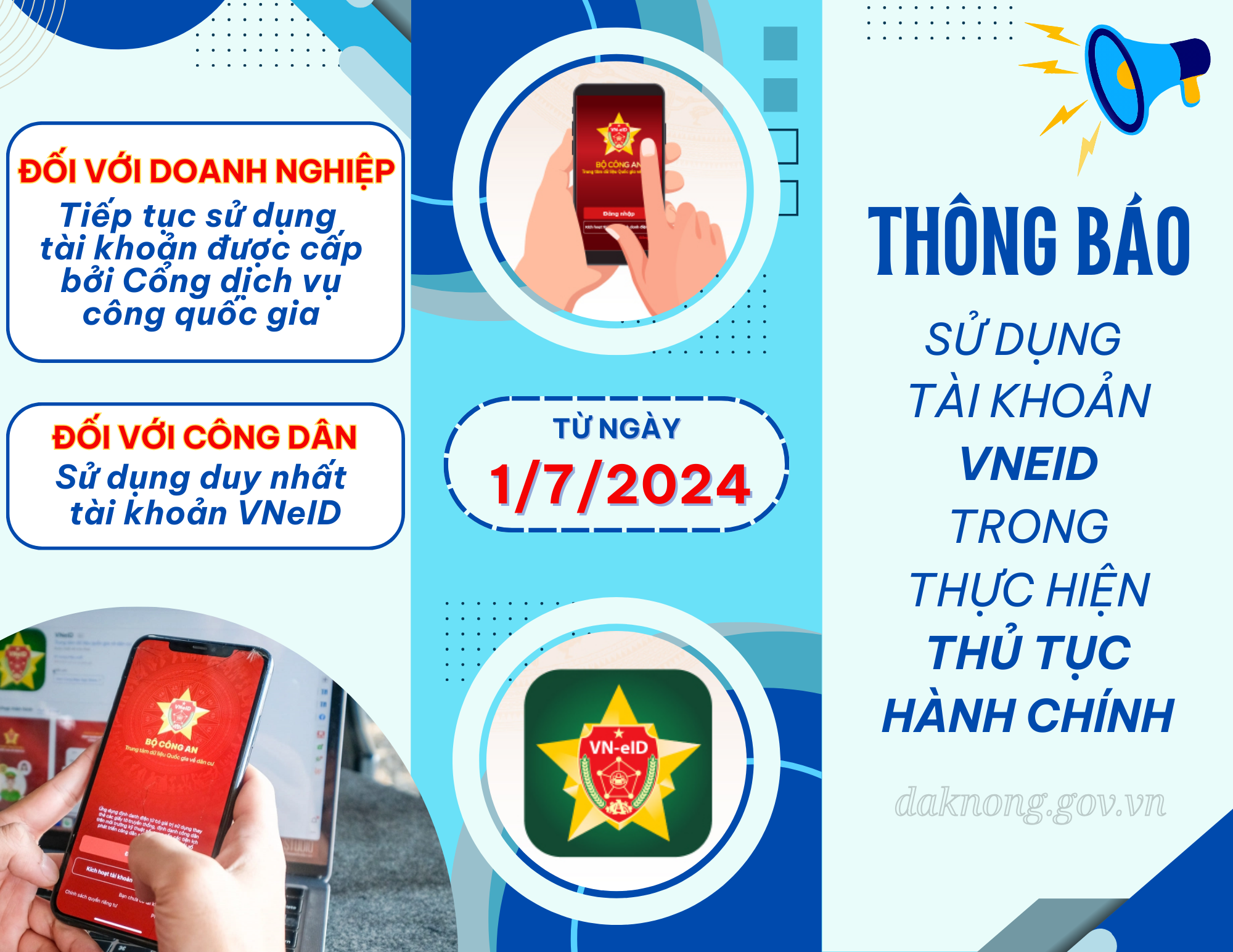 Hà Tĩnh thực hiện giải quyết thủ tục hành chính qua Hệ thống VneID, Cơ sở dữ liệu quốc gia về dân cư