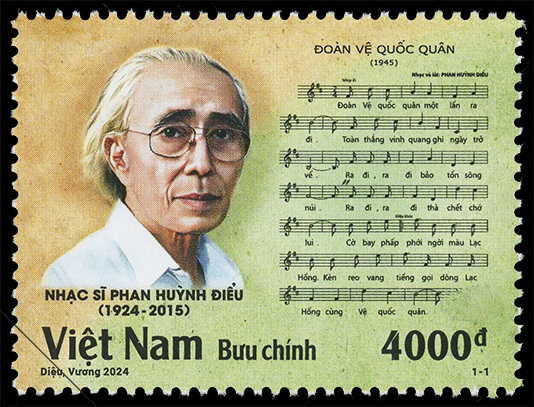 Giới thiệu bộ tem “Kỷ niệm 100 năm sinh nhạc sĩ Phan Huỳnh Điểu (1924-2015)”