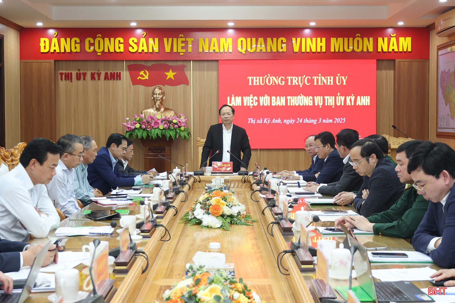 Thường trực Tỉnh ủy làm việc với Ban Thường vụ Thị ủy Kỳ Anh