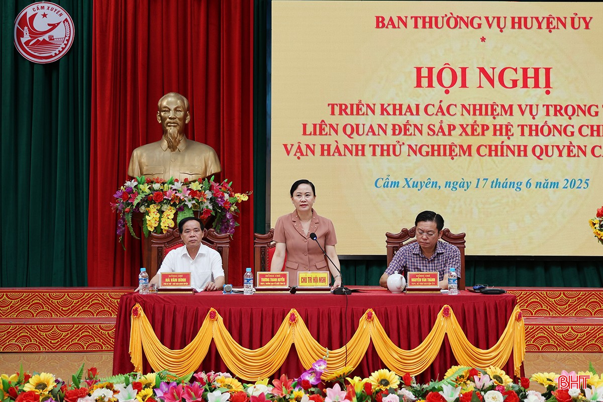 Cẩm Xuyên sẵn sàng vận hành bộ máy hành chính cấp xã mới