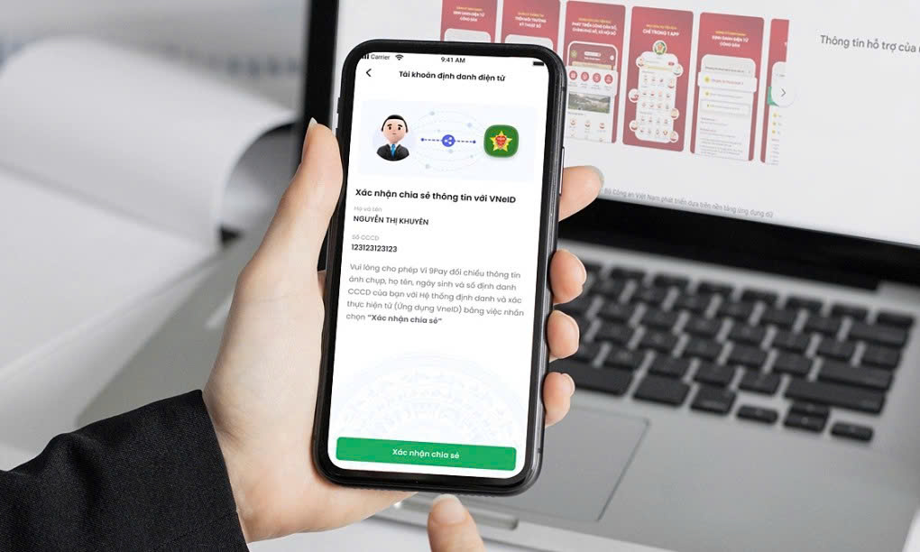 Đăng nhập ví điện tử dễ dàng qua VNeID
