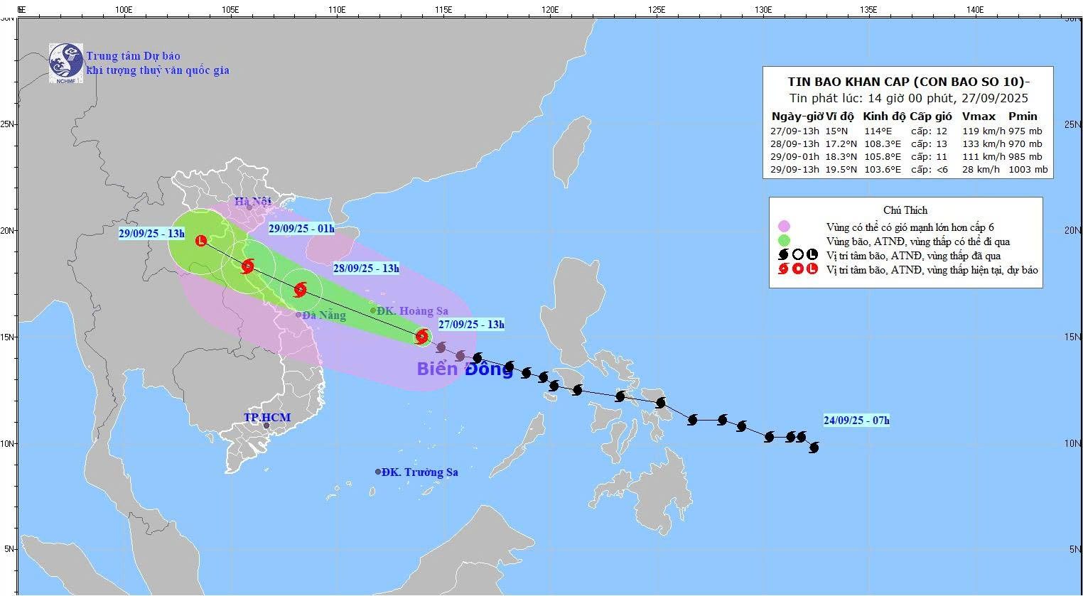 Chủ tịch UBND tỉnh ban hành Công điện về việc tập trung ứng phó khẩn cấp với bão số 10