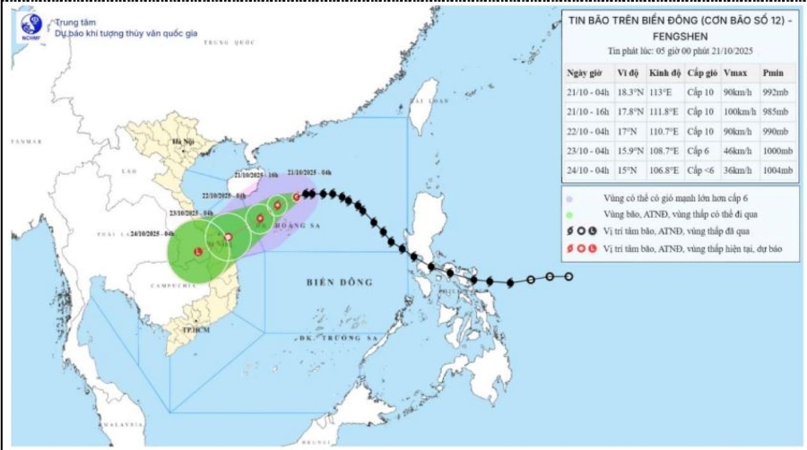 Công điện Thủ tướng Chính phủ về việc chủ động triển khai các biện pháp ứng phó với bão số 12 và mưa lũ