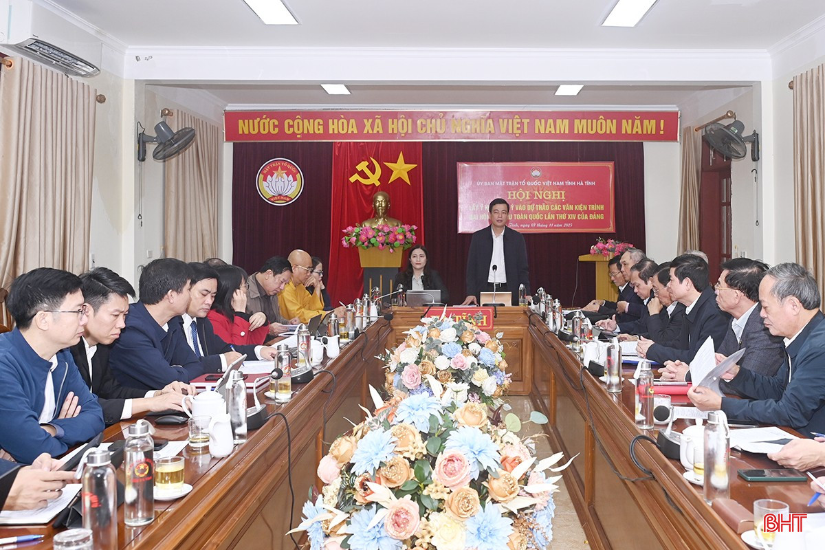 MTTQ tỉnh Hà Tĩnh phát huy trí tuệ, góp ý văn kiện Đại hội XIV của Đảng