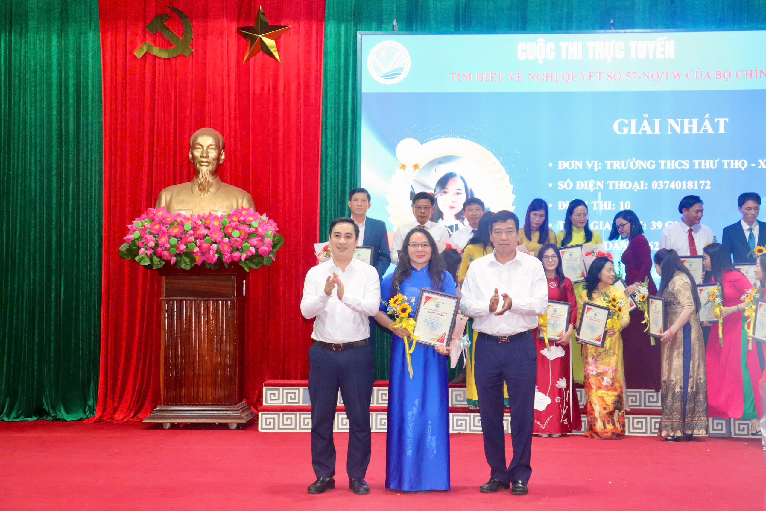 Hà Tĩnh vinh danh các tập thể, cá nhân xuất sắc trong Cuộc thi tìm hiểu Nghị quyết 57-NQ/TW