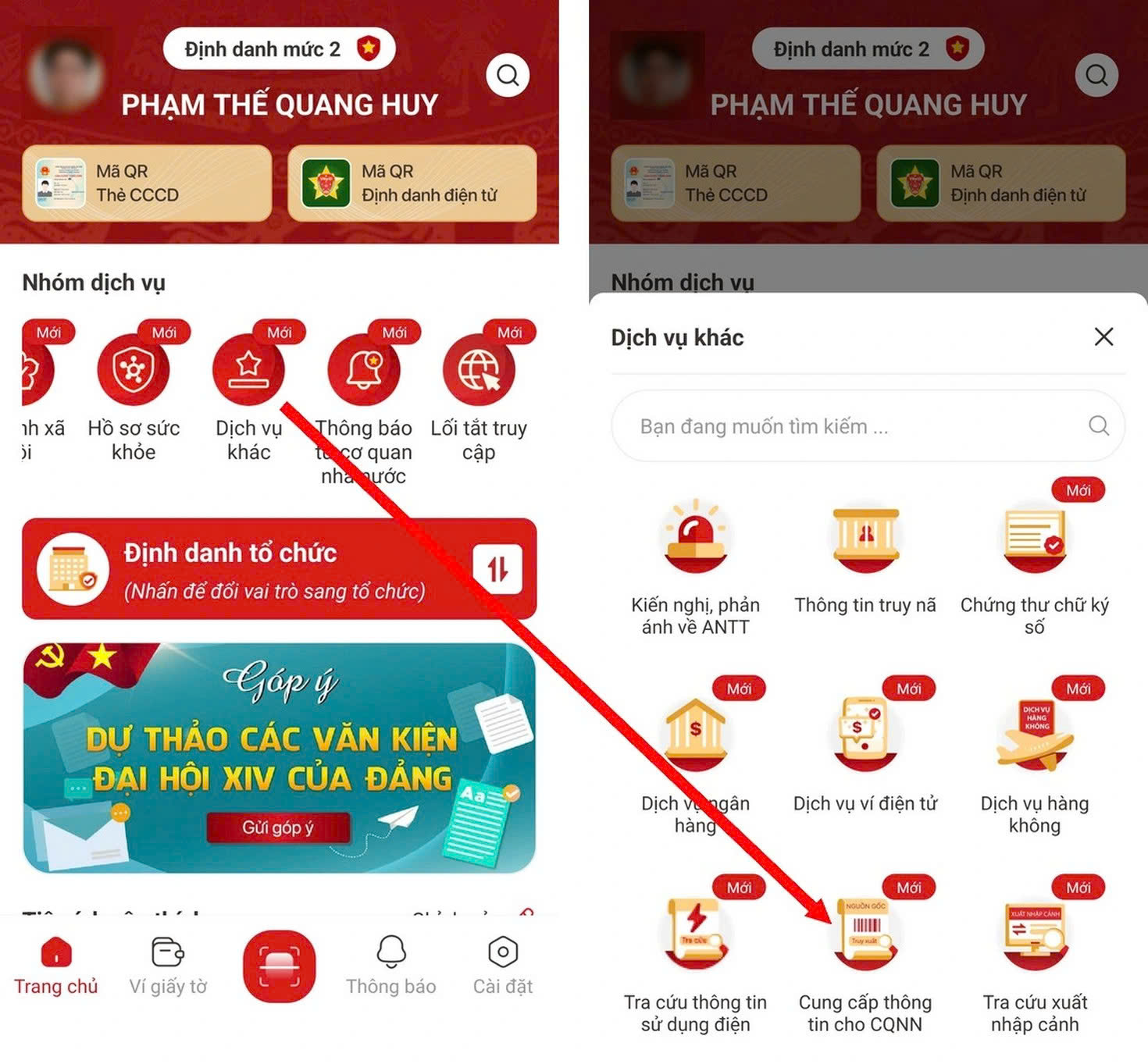 Cách khai báo thông tin sổ đỏ qua ứng dụng VNeID