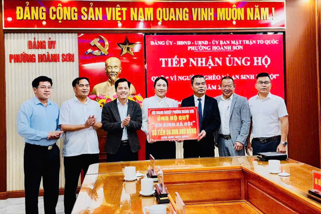 Hoành Sơn huy động hơn 1 tỷ đồng tiếp sức các hộ khó khăn